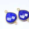 Natural Top Quality Lapis Gemstone Bezel Handmade Connector Station.  One of a kind and good quality gemstone used. Perfect for a Earrings, Bracelet or any other product.